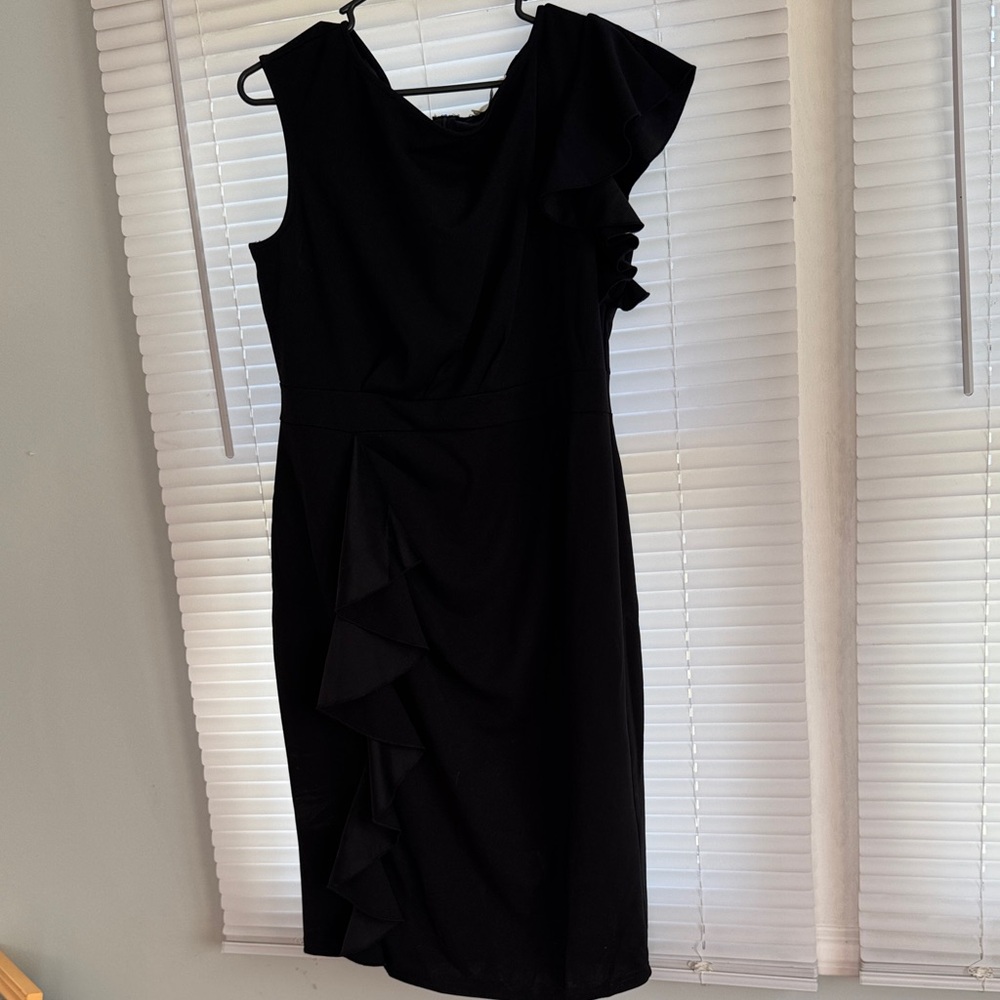 Elegant Black Ruffle Dress